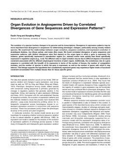 Organ Evolution in Angiosperms Driven by
