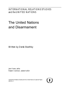 The United Nations and Disarmament