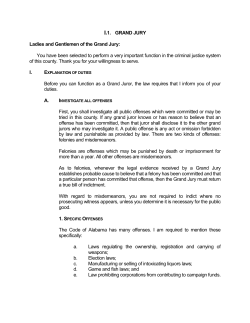 I.1. GRAND JURY Ladies and Gentlemen of the Grand Jury: You