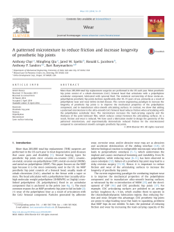 A patterned microtexture to reduce friction and