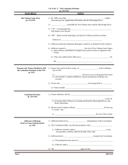 Ch. 9 Sec. 2 &ndash; The Louisiana Purchase (p. 314