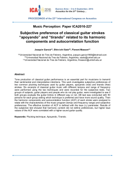 Subjective preference of classical guitar strokes
