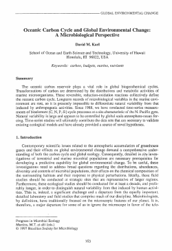 Oceanic Carbon Cycle and Global Environmental Change: A