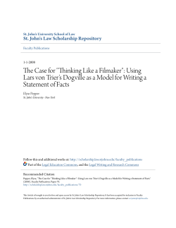 The Case for "Thinking Like a Filmaker"