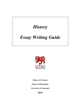 Notes on Writing Essays (PDF KB)