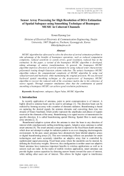 Sensor Array Processing for High Resolution of DOA