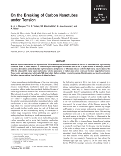 On the Breaking of Carbon Nanotubes under Tension
