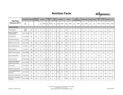 Nutrition Facts - The Pub by Wegmans