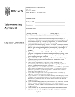 Telecommuting Agreement