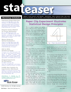 Paper Clip Experiment Illustrates Statistical Design - Stat-Ease