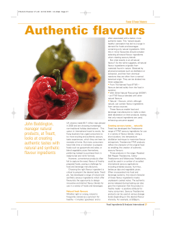 Authentic flavours