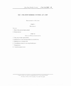 One-Stop Border Control