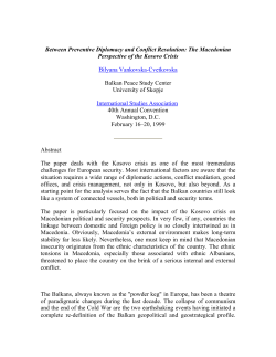 Between Preventive Diplomacy and Conflict Resolution