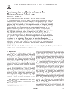 Accretionary prisms in subduction earthquake