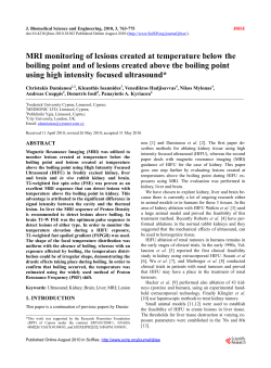 MRI monitoring of lesions created at temperature below the boiling