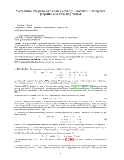 Mathematical Programs with Complementarity Constraints