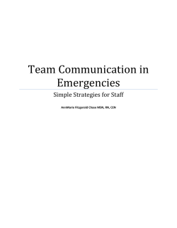 Team Communication in Emergencies