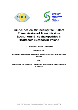 Guidelines on Handling and Decontamination of Medical Devices