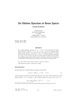 C. Schneider, On dilation operators in Besov spaces, Rev. Mat