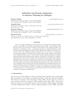 Individual and Domain Adaptation in Sentence