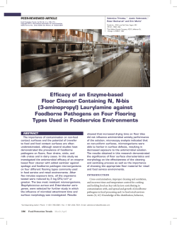 Efficacy of an Enzyme-based Floor Cleaner Containing N, N