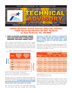 Calcium Aluminate Cement Concrete