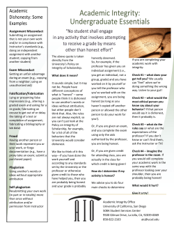 Academic Integrity - Undergraduate Essentials