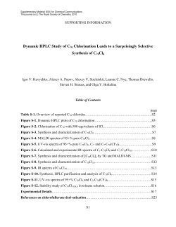 Dynamic HPLC Study of C70 Chlorination Leads to a Surprisingly