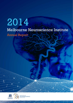 Annual Report 2014 - Melbourne Neuroscience Institute
