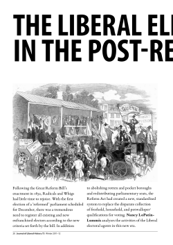 Following the Great Reform Bill`s enactment in 1832, Radicals and
