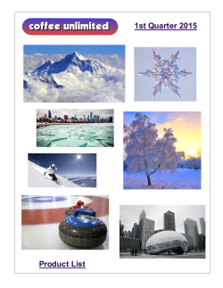 Product List 1st Quarter 2015