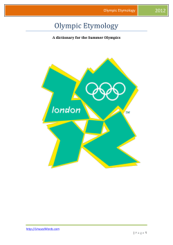 Olympic Etymology