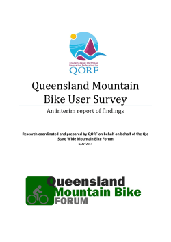 Queensland Mountain Bike User Survey