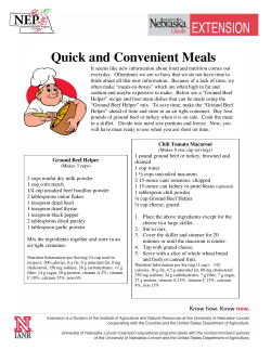 Quick and Convenient Meals