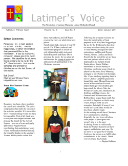 January 2014 - Latimer Memorial United Methodist Church