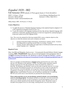 SPAN 1020-002 Spanish First Year II (Bernal)