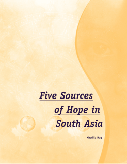Five Sources of Hope in South Asia - The North