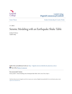 Seismic Modeling with an Earthquake Shake Table