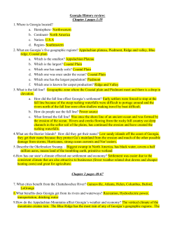 Georgia History review: Chapter 1 pages 1