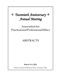 Table of Contents - Association for Practical and Professional Ethics