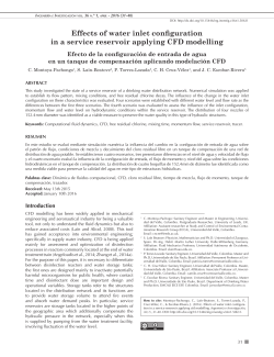 Effects of water inlet configuration in a service reservoir applying