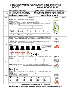 Homework and Behavior