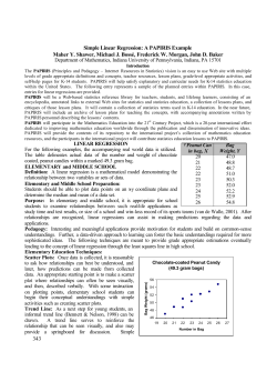 343 Simple Linear Regression: A PAPIRIS Example Maher Y
