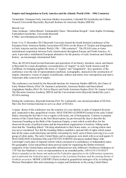 Empire and Imagination in Early America and the Atlantic World