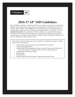 AP SSD Guidelines - The College Board