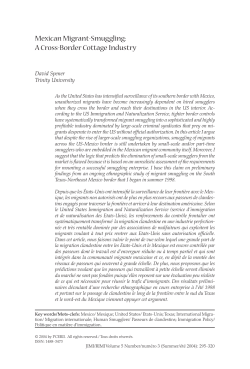 Mexican Migrant-Smuggling: A Cross