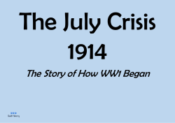 The Story of How WW1 Began