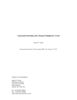 Exponential Smoothing with a Damped Multiplicative Trend