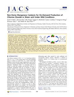 Non-Heme Manganese Catalysts for On