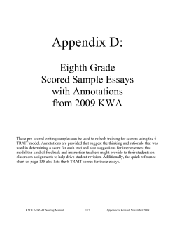 Grade 8 Expository Essay #61
